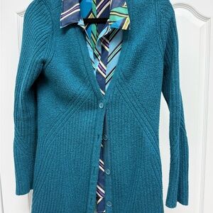 CAbi Teal Cardigan Sweater